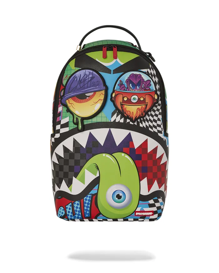 SPRAYGROUND Backpacks PSYCHO WORLD OF FUN BACKPACK WITH REMOVABLE VELCRO EYE PATCHES 8211 Universal