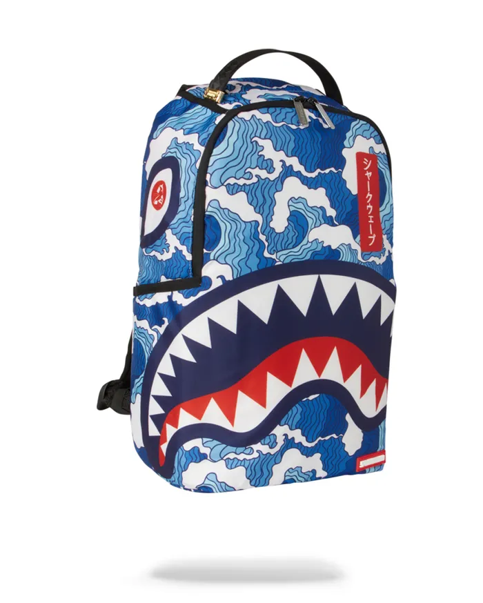 SPRAYGROUND Backpacks THE SHARK WAVE made From 100 Recycled Plastic Bottles From The Ocean 8211 Universal SPRAYGROUND Backpacks THE SHARK WAVE made From 100 Recycled Plastic Bottles From The Ocean 8211 Universal