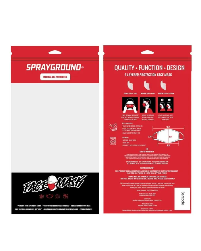 SPRAYGROUND Face Masks PRAY FORMFITTING MASK 8211 Universal SPRAYGROUND Face Masks PRAY FORMFITTING MASK 8211 Universal