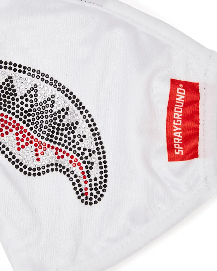 SPRAYGROUND Face Masks TRINITY DIAMOND SHARK WHT POLYESTER FACE MASK 8211 Universal