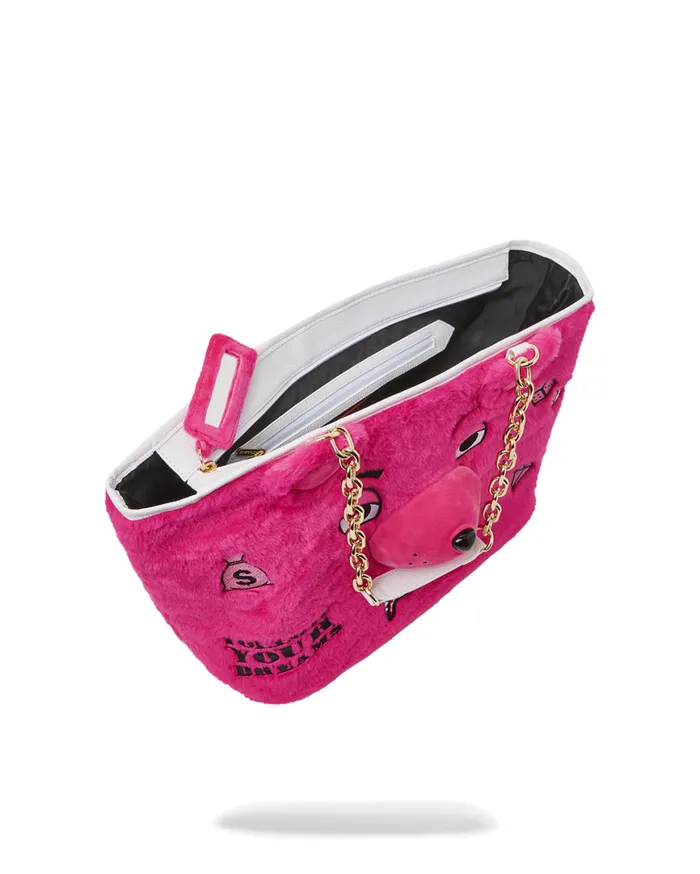 SPRAYGROUND Handbags PLUSH MONEYBEAR TOTE PINK 8211 Universal SPRAYGROUND Handbags PLUSH MONEYBEAR TOTE PINK 8211 Universal