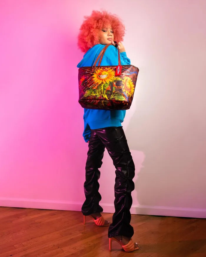 SPRAYGROUND Handbags SUNFLOWER GRIN RON ENGLISH COLLAB TOTE 8211 Universal SPRAYGROUND Handbags SUNFLOWER GRIN RON ENGLISH COLLAB TOTE 8211 Universal