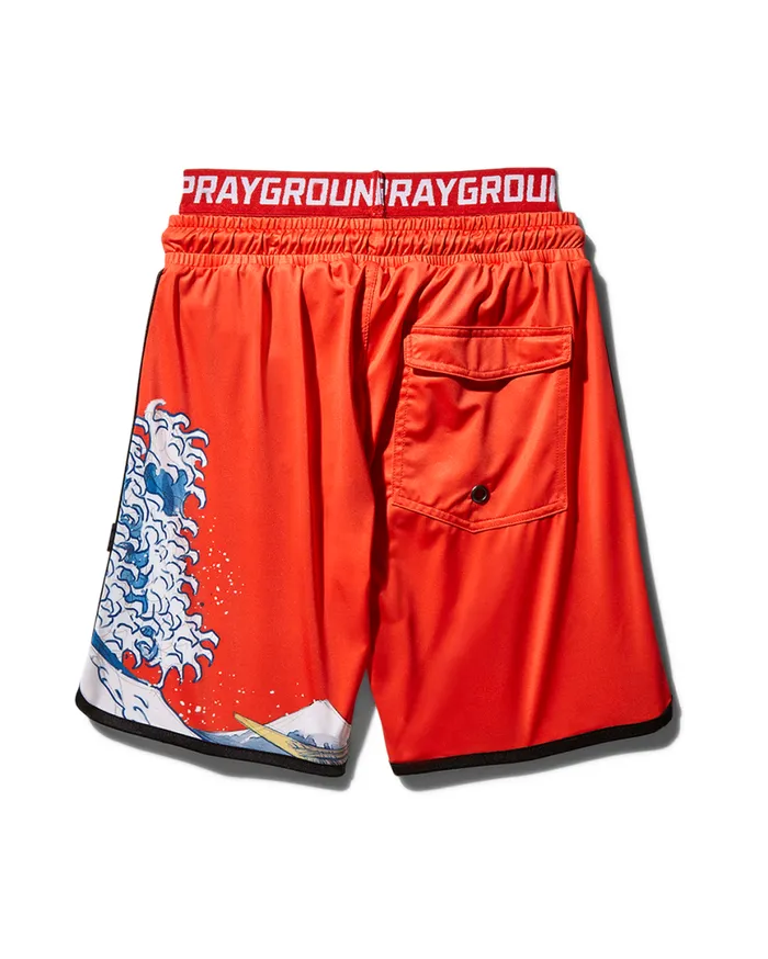 SPRAYGROUND Swimwear KIDS JAPAN WAVE SWIM TRUNKS RED 8211 Universal SPRAYGROUND Swimwear KIDS JAPAN WAVE SWIM TRUNKS RED 8211 Universal