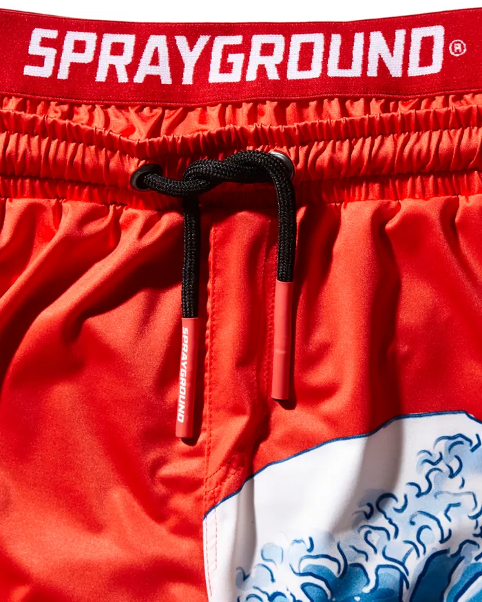 SPRAYGROUND Swimwear KIDS JAPAN WAVE SWIM TRUNKS RED 8211 Universal SPRAYGROUND Swimwear KIDS JAPAN WAVE SWIM TRUNKS RED 8211 Universal