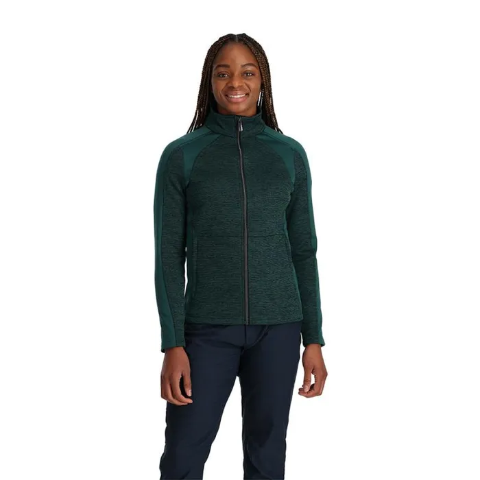 Spyder Sweaters Encore Full Zip Cypress Green 8211 Womens