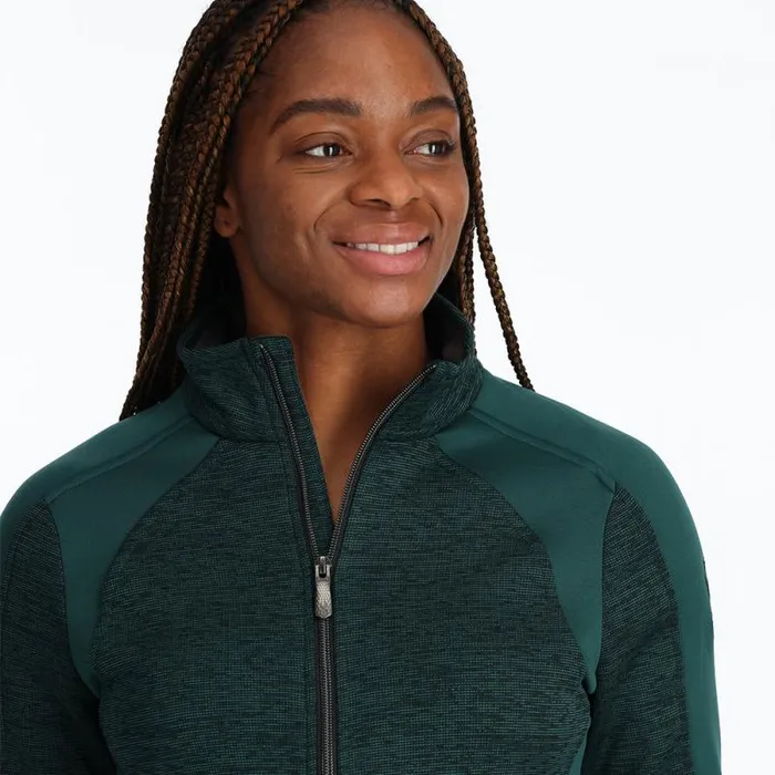 Spyder Sweaters Encore Full Zip Cypress Green 8211 Womens