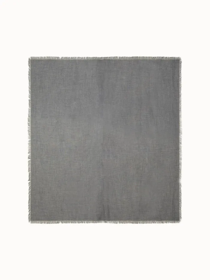 Square Cashmere Scarf Silver Women Akris Cashmere
