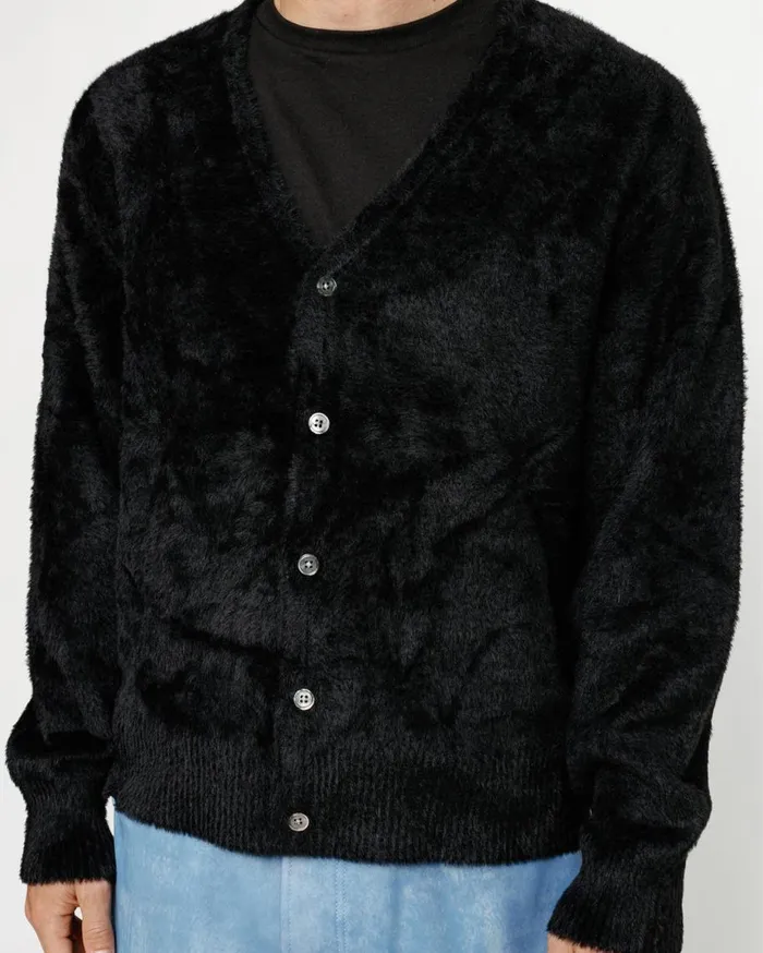 Stussy Knits SHAGGY CARDIGAN Black 8211 MenWomen