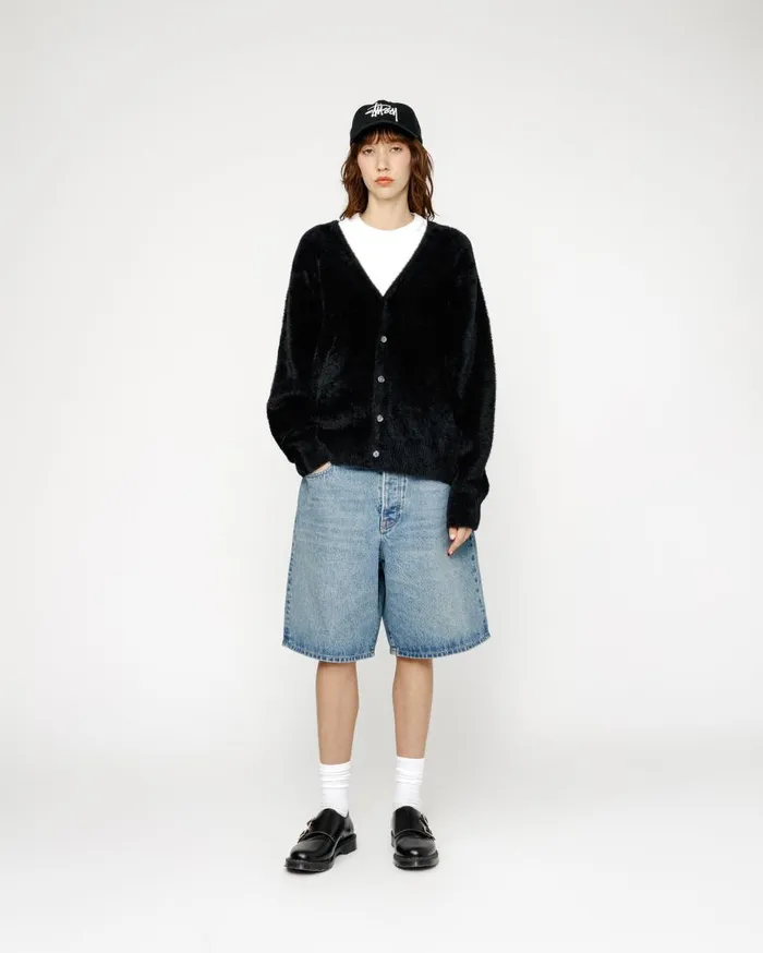Stussy Knits SHAGGY CARDIGAN Black 8211 MenWomen