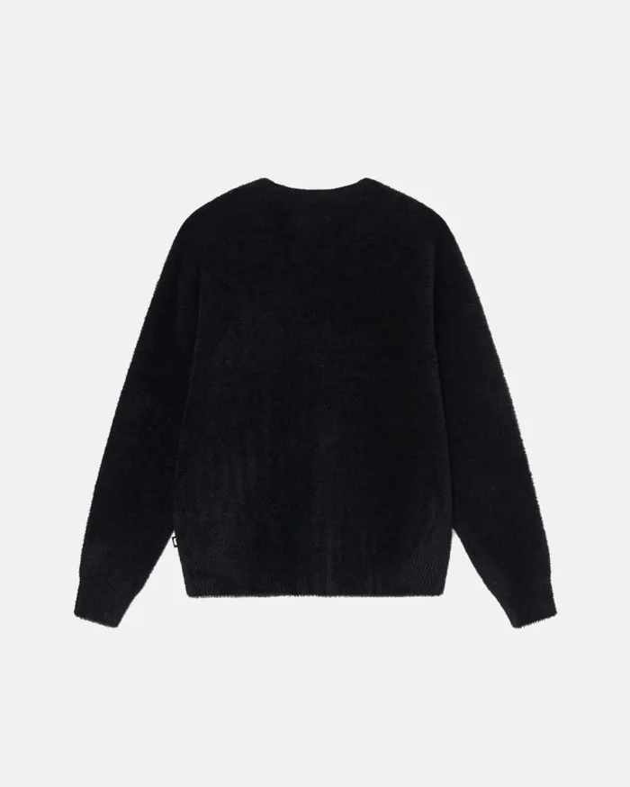 Stussy Knits SHAGGY CARDIGAN Black 8211 MenWomen