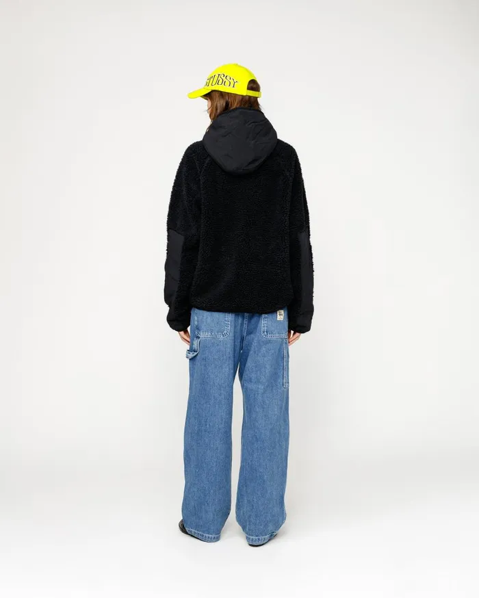 Stussy Outerwear SHERPA PANELED HOODED JACKET Black 8211 MenWomen