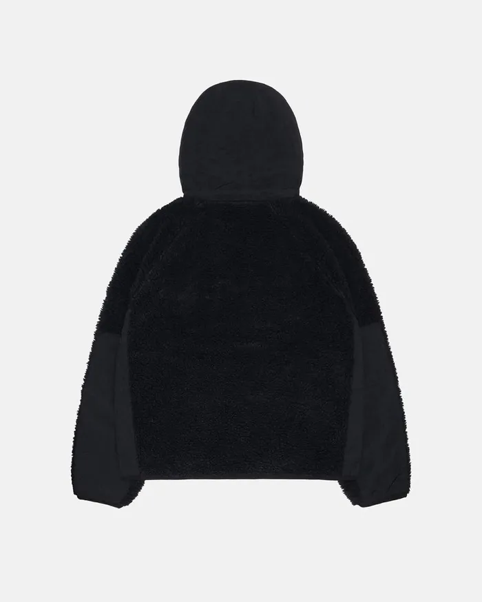 Stussy Outerwear SHERPA PANELED HOODED JACKET Black 8211 MenWomen