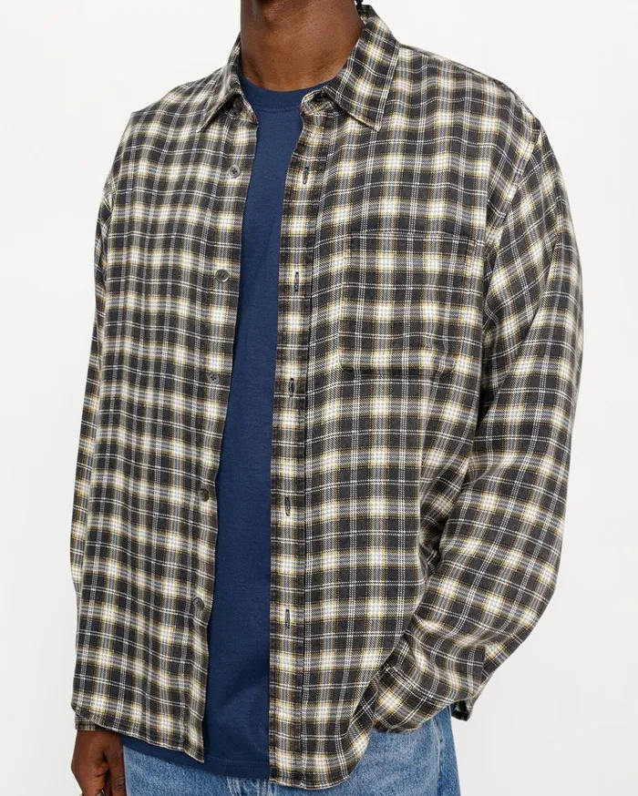 Stussy Shirts MATTHEW SHIRT PRINTED PLAID Black 8211 MenWomen
