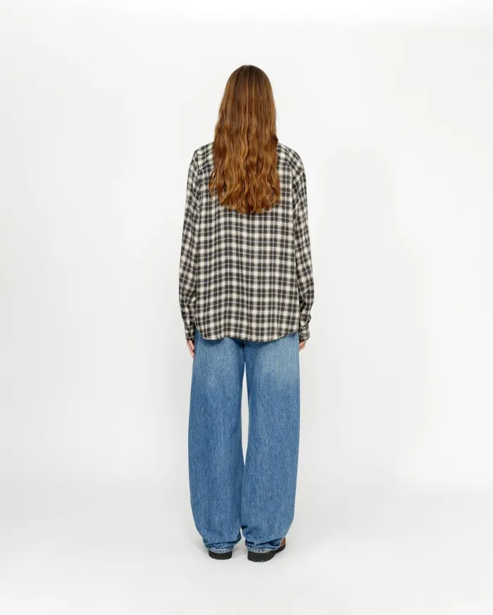 Stussy Shirts MATTHEW SHIRT PRINTED PLAID Black 8211 MenWomen