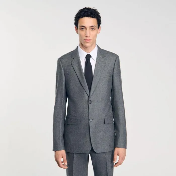 Suits and Blazers Men SANDRO Suit Jacket Grey