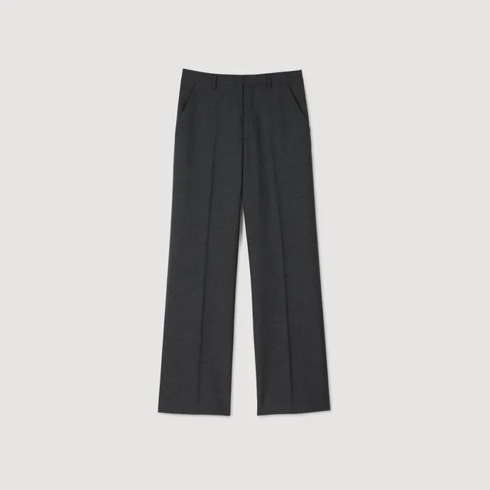 Suits and Blazers Men SANDRO Wideleg Suit Trousers Grey