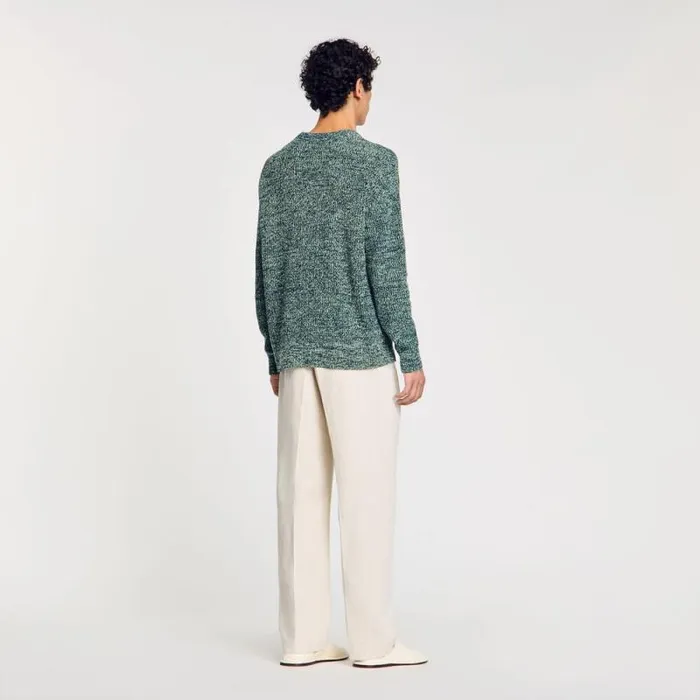 Sweaters and Cardigans Men SANDRO Chenille Jumper Super Green Sweaters and Cardigans Men SANDRO Chenille Jumper Super Green
