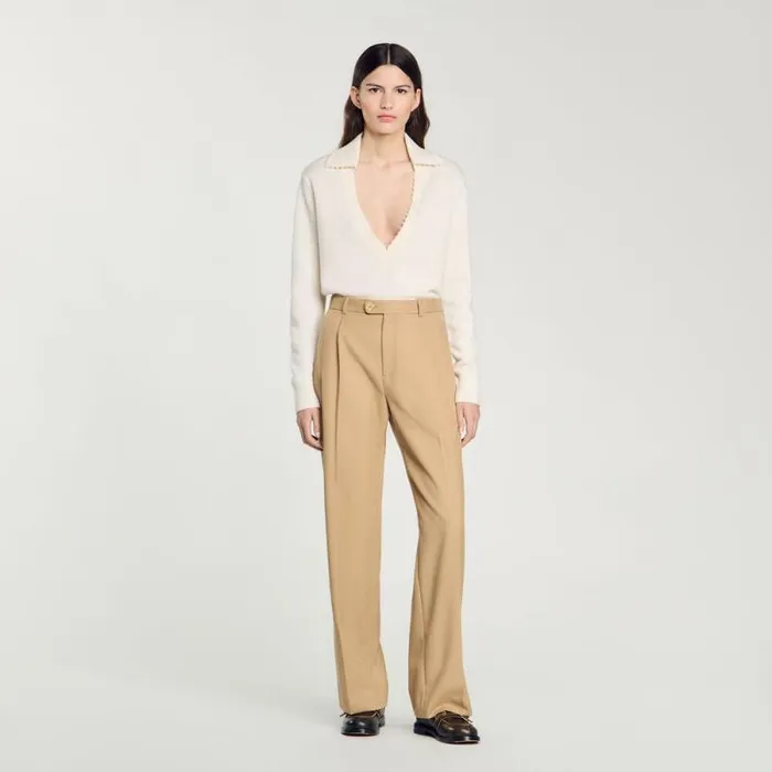 Sweaters and Cardigans Women SANDRO PoloNeck Sweater Ecru