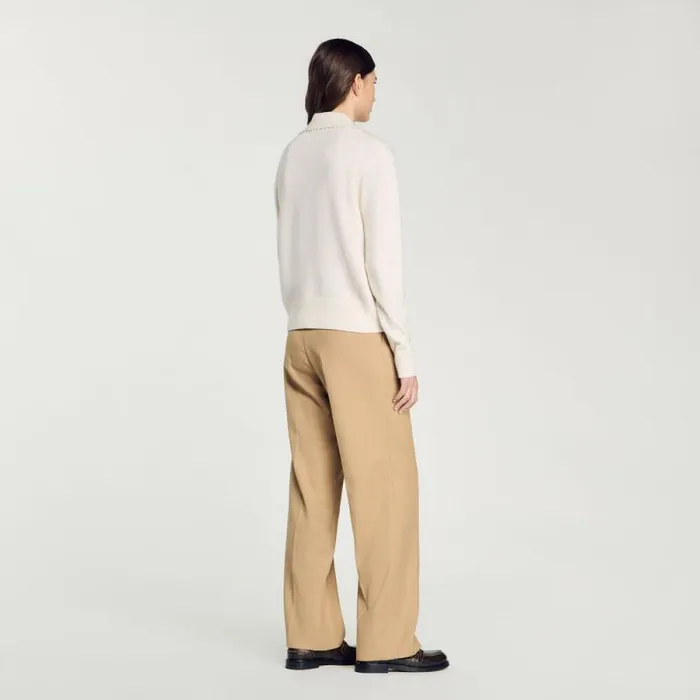 Sweaters and Cardigans Women SANDRO PoloNeck Sweater Ecru