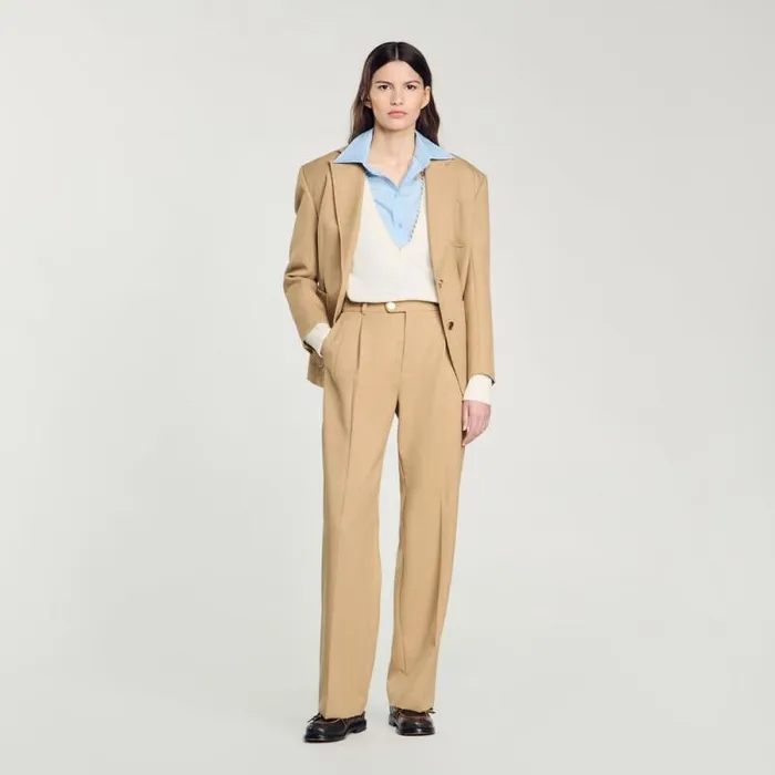 Sweaters and Cardigans Women SANDRO PoloNeck Sweater Ecru
