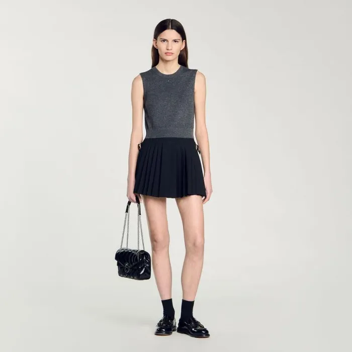 Sweaters and Cardigans Women SANDRO Sleeveless Sweater Dark Grey