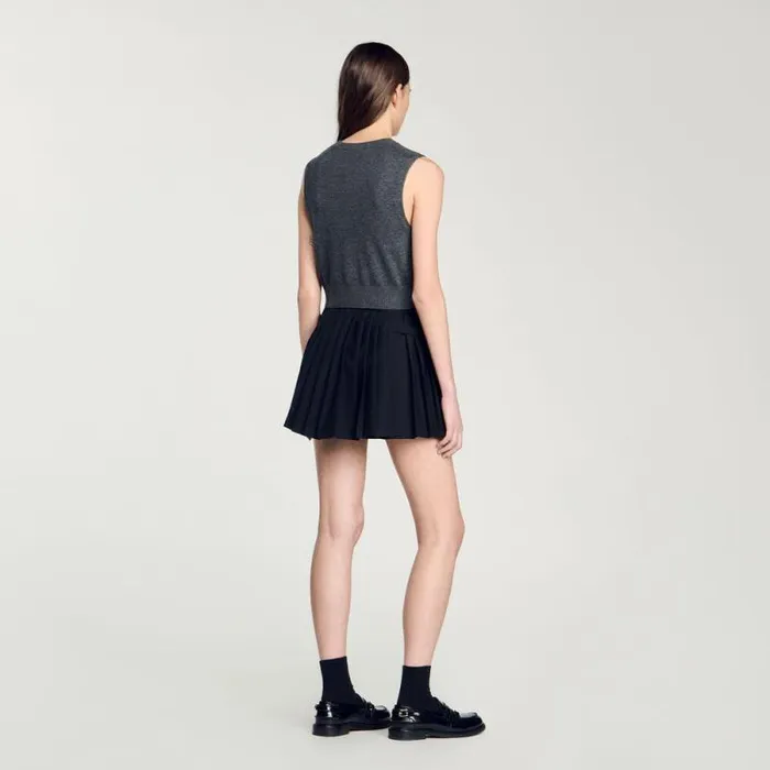 Sweaters and Cardigans Women SANDRO Sleeveless Sweater Dark Grey