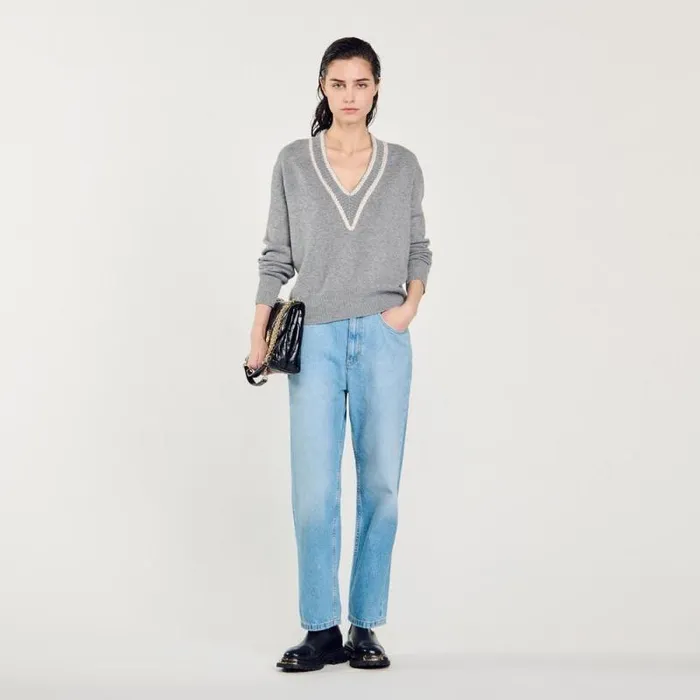 Sweaters and Cardigans Women SANDRO Wool And Cashmere Sweater Grey