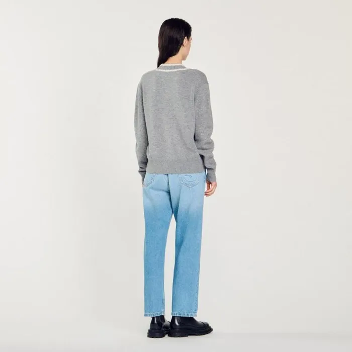 Sweaters and Cardigans Women SANDRO Wool And Cashmere Sweater Grey