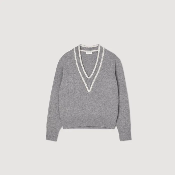 Sweaters and Cardigans Women SANDRO Wool And Cashmere Sweater Grey