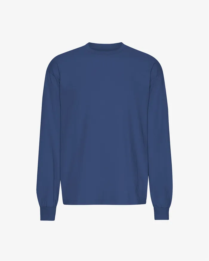TShirts Colorfulstandard Men Oversized Organic LS TShirt 8211 Marine Blue