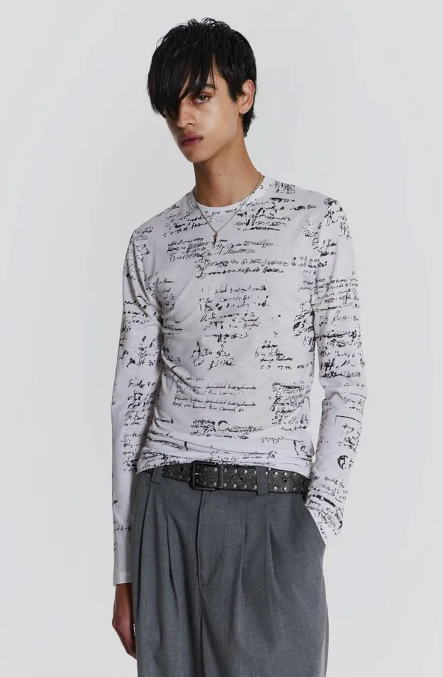 TShirts Men Jaded London Scripture Long Sleeve
