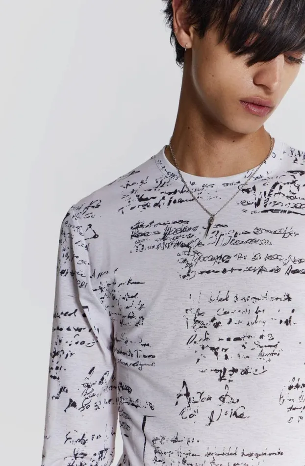TShirts Men Jaded London Scripture Long Sleeve