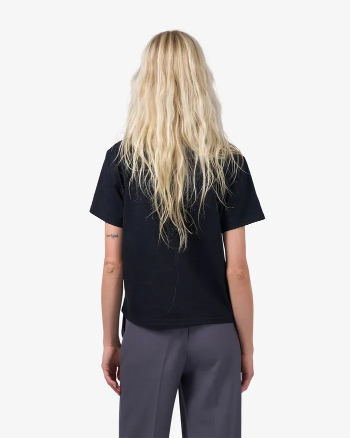 TShirts Organic Boxy Crop Tee 8211 Deep Black 8211 Colorfulstandard Women