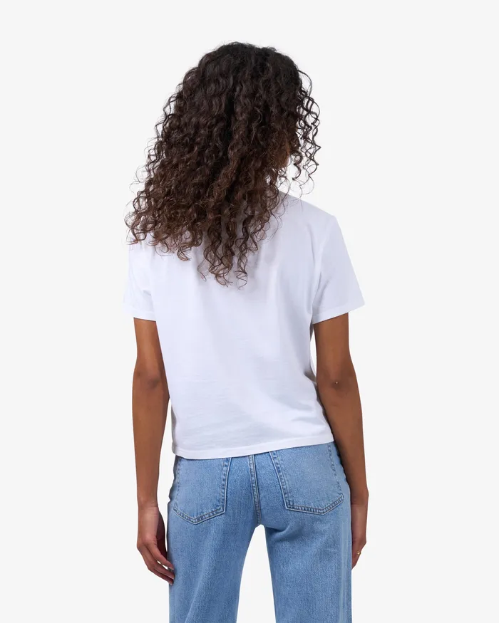 TShirts Organic Boxy Crop Tee 8211 Optical White 8211 Colorfulstandard Women