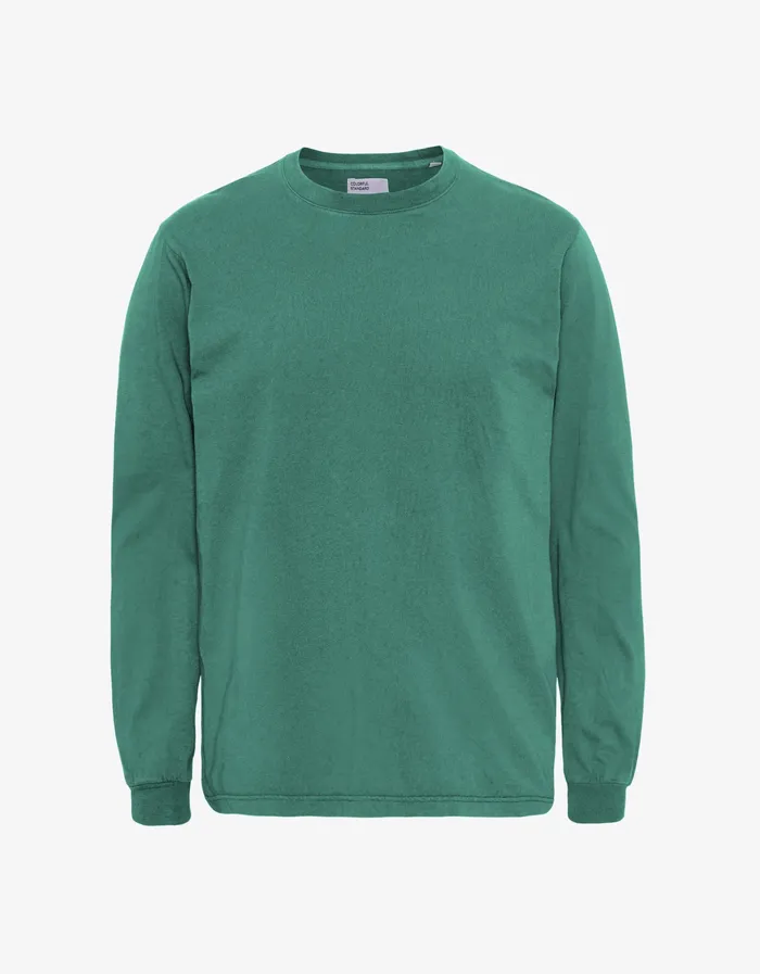 TShirts Oversized Organic LS TShirt 8211 Pine Green 8211 Colorfulstandard Women
