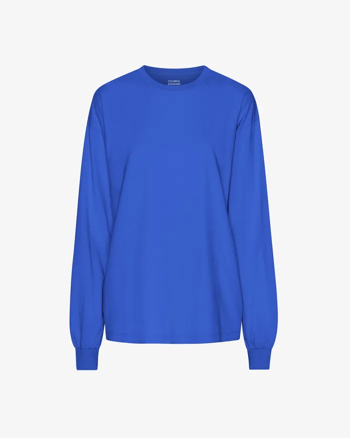 TShirts Women Colorfulstandard Oversized Organic LS TShirt 8211 Sapphire Blue
