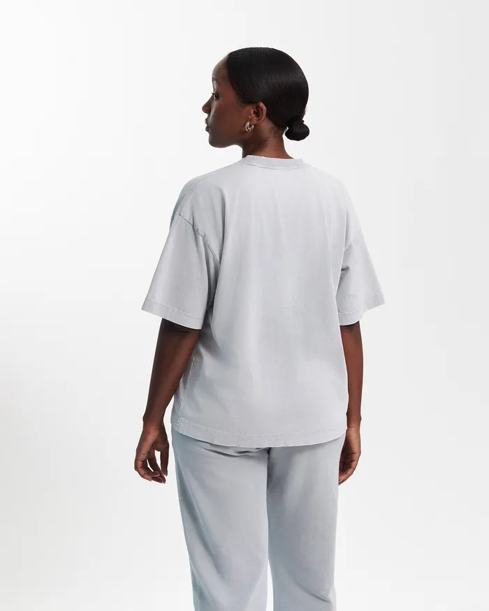 TShirts Women Oversized Organic TShirt 8211 Petrol Blue Colorfulstandard