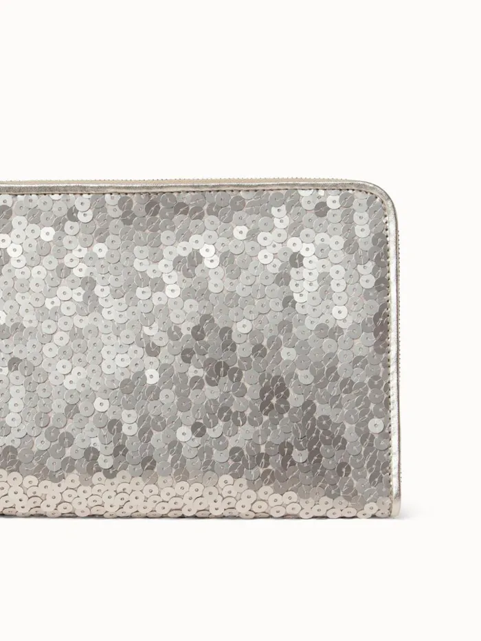 Tassel Pouch In Sequin Embroidery Stucco Met Women Akris Mini Bags