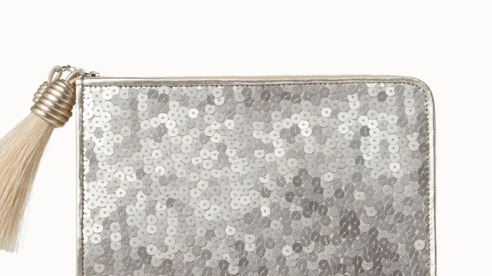 Tassel Pouch In Sequin Embroidery Stucco Met Women Akris Mini Bags