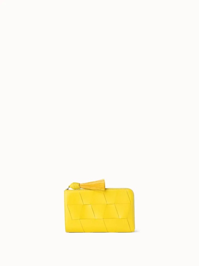 Tassle Pouch In Braided Trapezoids Candle Women Akris Clutches