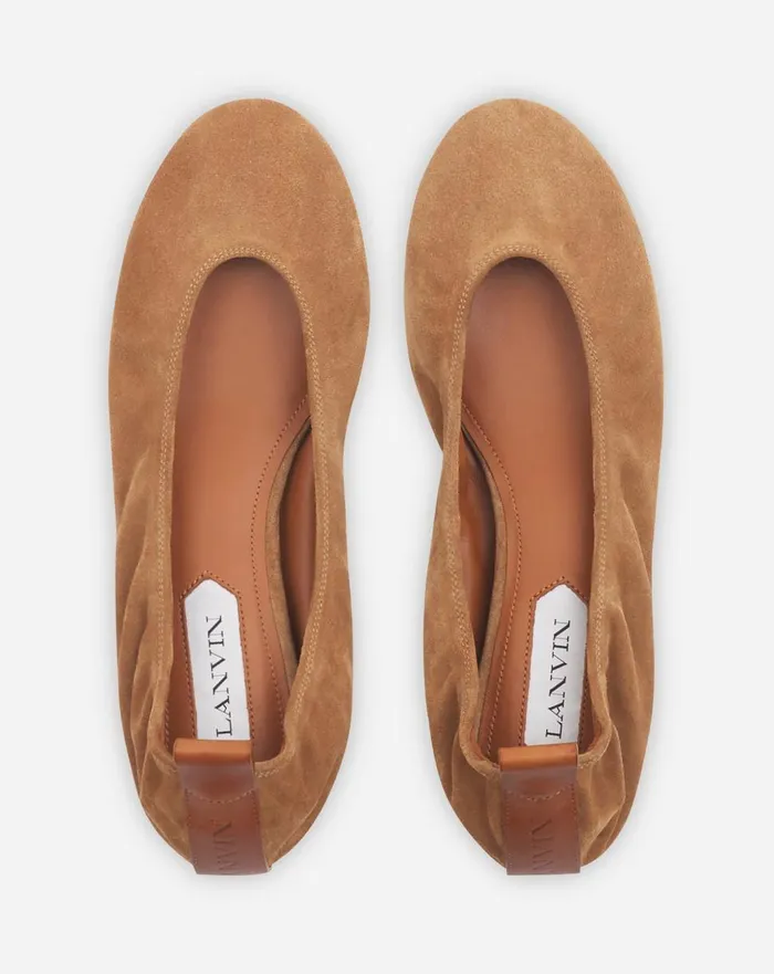 The Suede Ballerina Flat Brown Women Lanvin Ballerinas