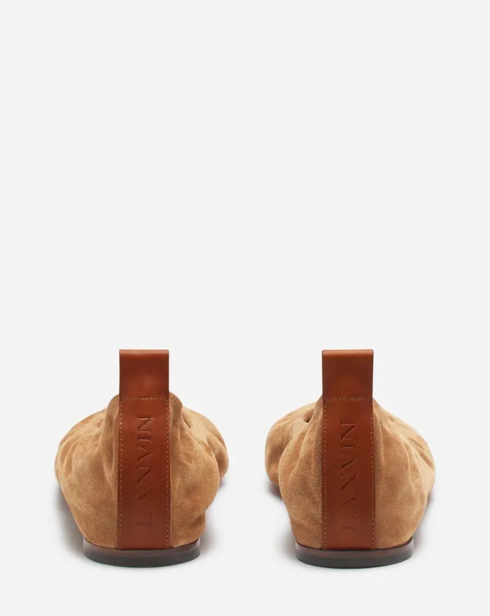 The Suede Ballerina Flat Brown Women Lanvin Ballerinas