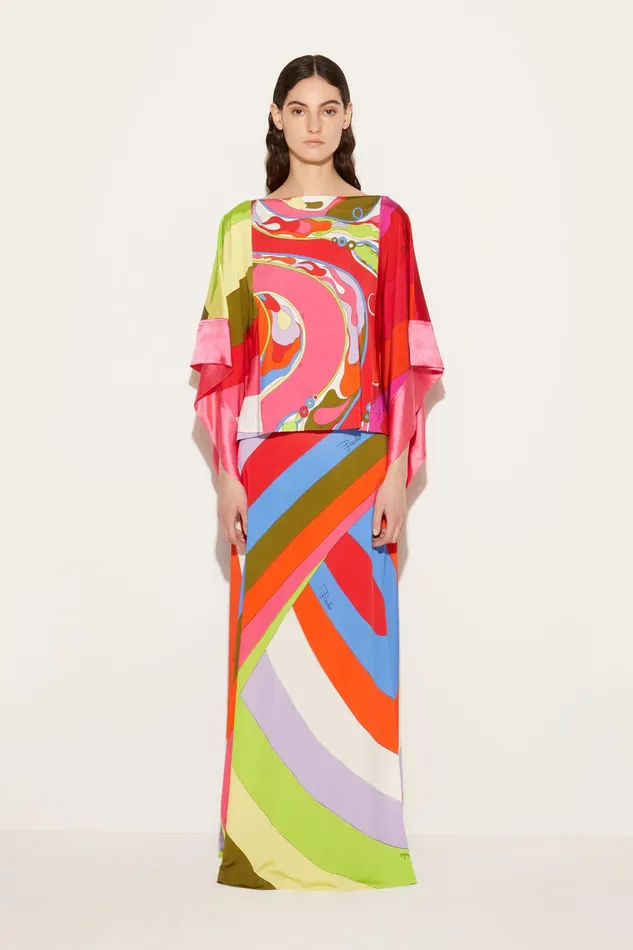 Tops And Shirts Women PUCCI OrchideePrint Kaftan Top