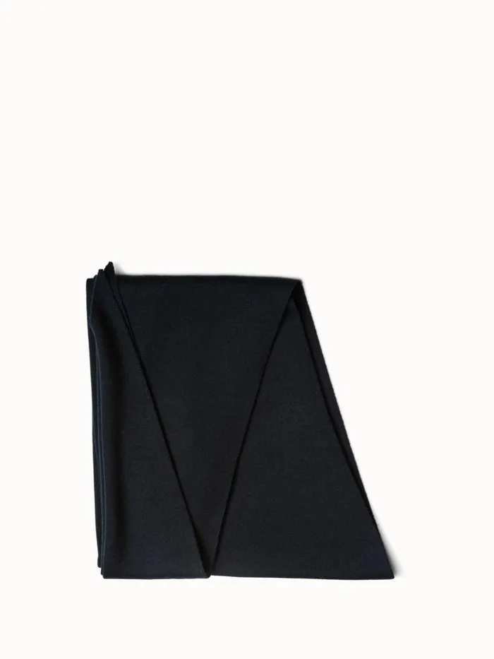 Trapezoid Shaped Scarf From Cashmere Silk Navy Women Akris Cashmere