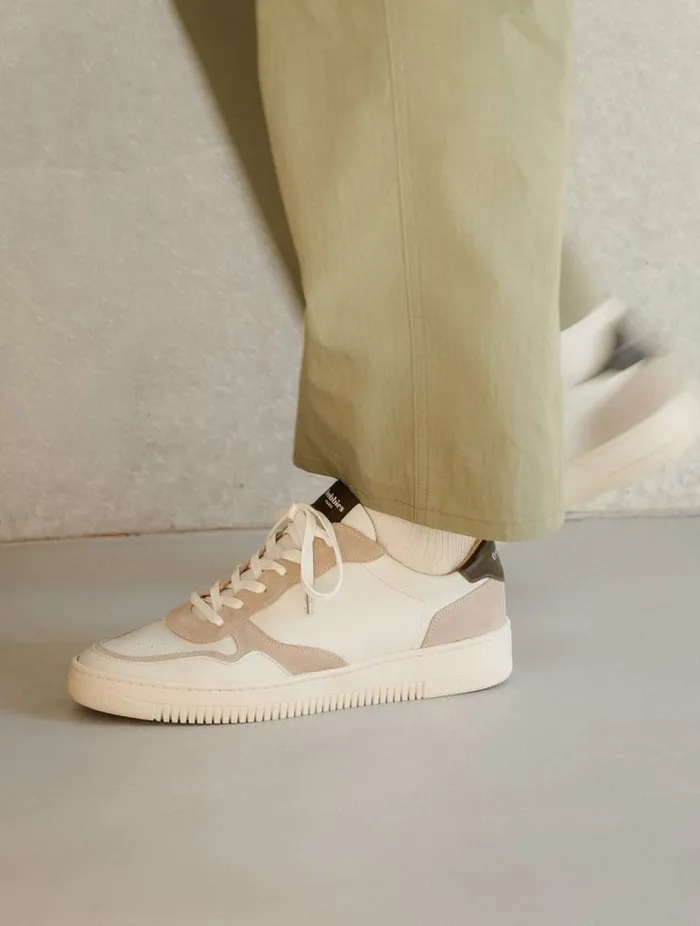 Travis Off White and Khaki Tartufo Men Bobbies Sneakers