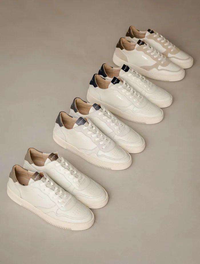 Travis Off White and Khaki Tartufo Men Bobbies Sneakers Travis Off White and Khaki Tartufo Men Bobbies Sneakers