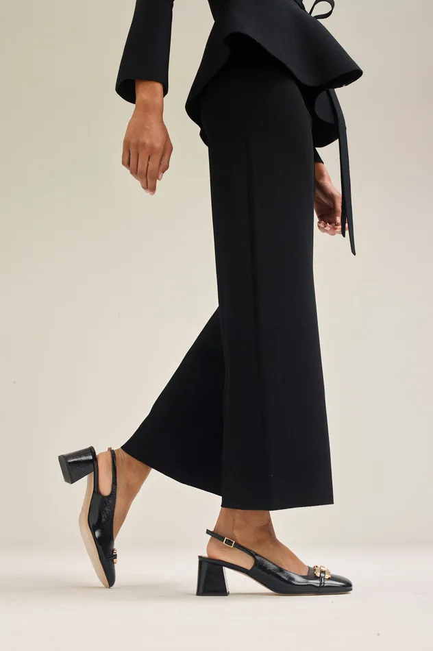 Trousers Scanlan Theodore Women MICRO CREPE CROP TROUSER BLACK Trousers Scanlan Theodore Women MICRO CREPE CROP TROUSER BLACK