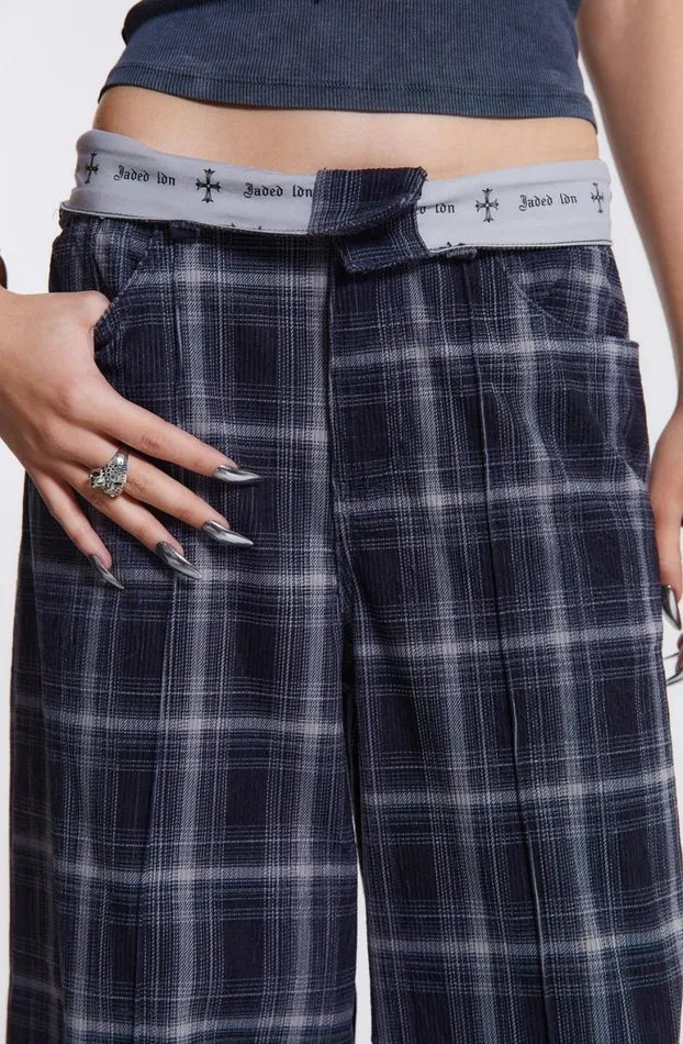Trousers Women Jaded London Aphex Checked Trousers