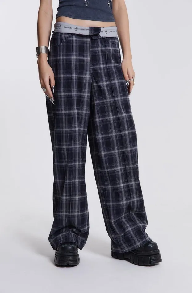 Trousers Women Jaded London Aphex Checked Trousers