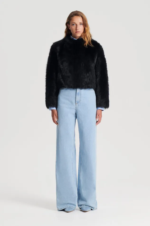 Trousers Women Scanlan Theodore DENIM DRAPE LEG JEAN LIGHTINDIGO1175